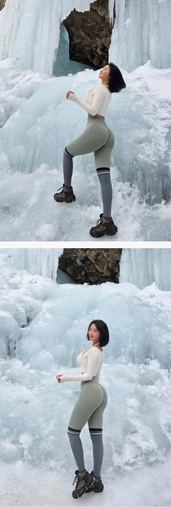 이 추위에 등산 노출패션 ㅗㅜㅑ