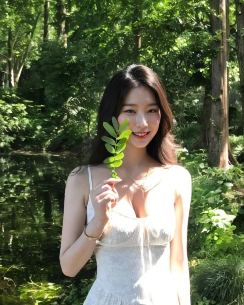 끈나시 여친룩 원피스 가슴골-6