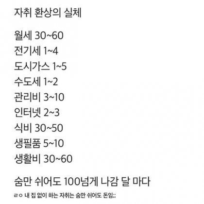 숨만 쉬어도 나가는 생활비-2