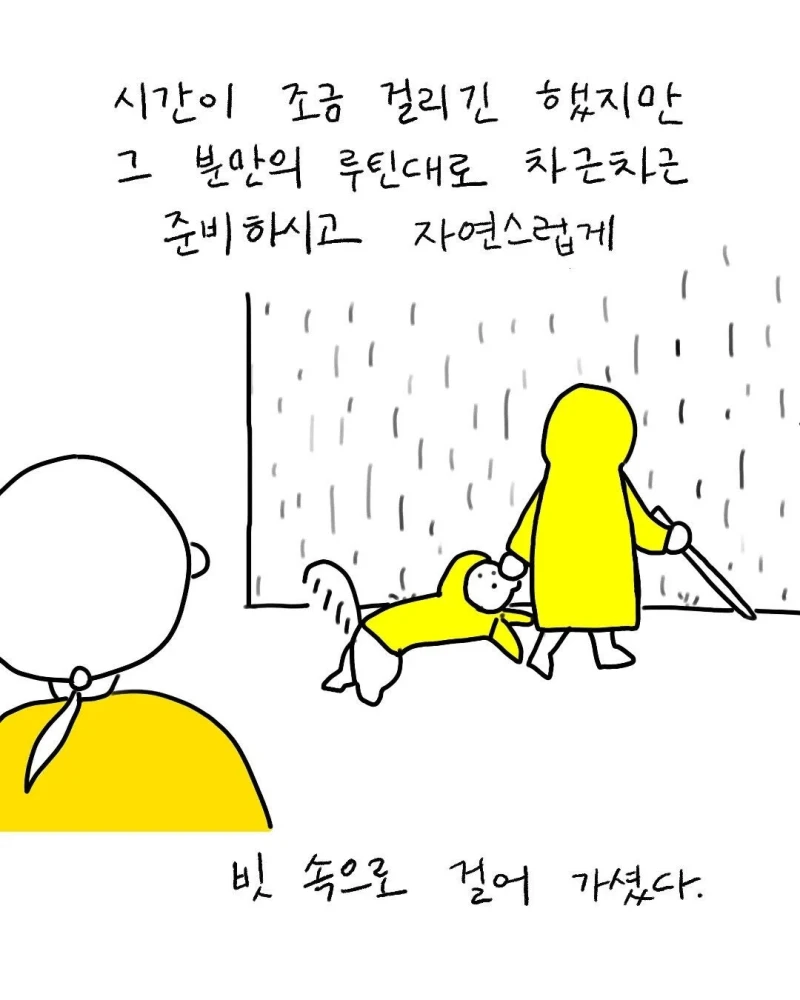 시각 장애인분이 비가 오냐 물어보셨다-4