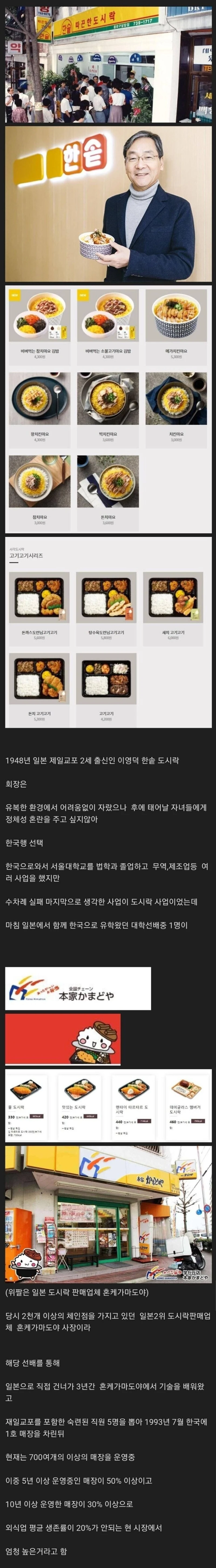 한솥도시락이 은근히 일본색 짙은 이유